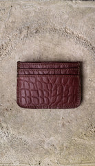 The Bell Card Holder in Merlot