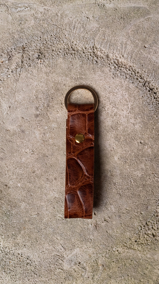 The Pippa Key Ring in Cognac