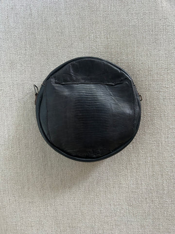 Circle bag with exotic skin