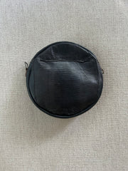 Circle bag with exotic skin