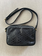 Black Embossed Camera Bag