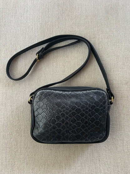 Black Embossed Camera Bag